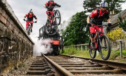 Danny MacAskill gap from platform to rail